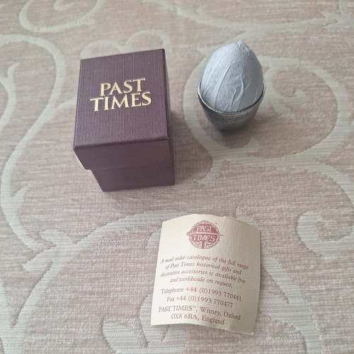 Vintage pewter egg shaped - pewter,