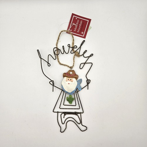 Wire cowboy santa - wire,