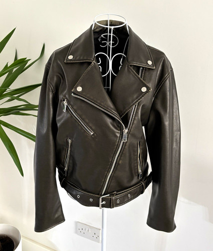 Zara women black leather - zara,