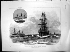 Old Ships Channel Squadron HMS Northumberland Monarch Iron Duke 1890 Victorian