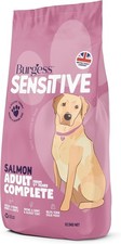 Burgess Sensitive Adult Dry Dog Food Salmon and Rice Feed 12.5kg Hypoallergenic