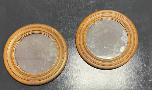 Pair vintage mirrors - of,