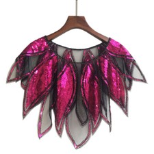 Women Sequin Shawl Mesh Lace