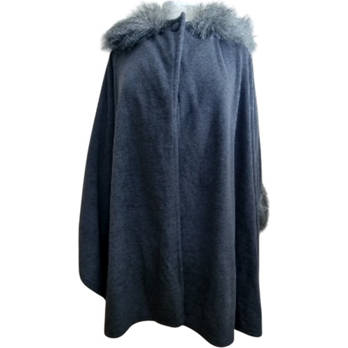 Charcoal cape poncho - charcoal,