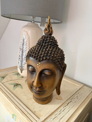 Large thai buddha head wood - head,