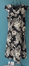 Pomodoro Black Floral Dress Size 16