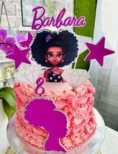 Barbie Cake Topper Glitter 3D