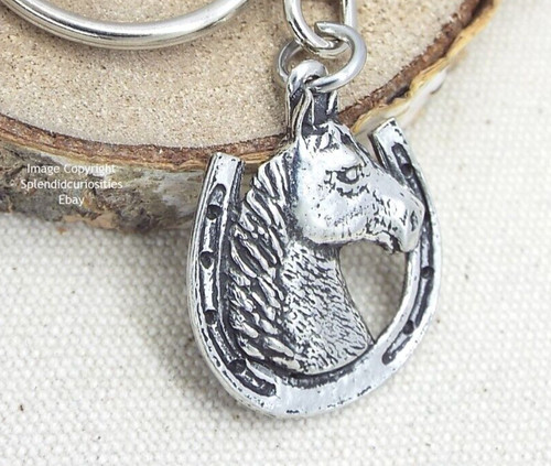 Lucky horseshoe keyring - lucky,