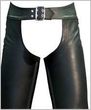 Premium Leather Biker Chaps – Adjustable Waist & Leg Fit