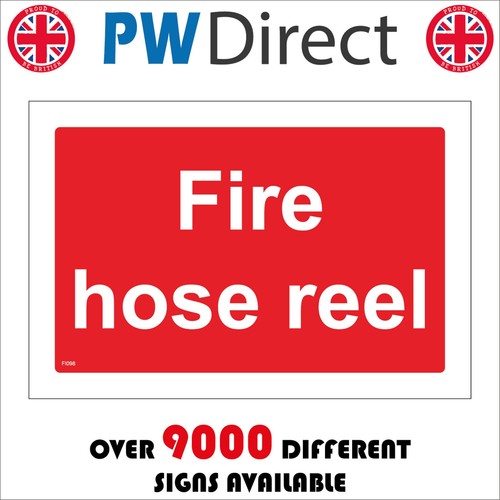 Sign fire hose reel - hose,