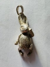 Vintage Sterling Silver Articulated Rabbit Pendant