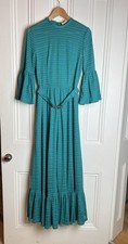 Stylish Elegant Vintage 1960s Jade Berkertex Long Evening Dress Size 14 VGC