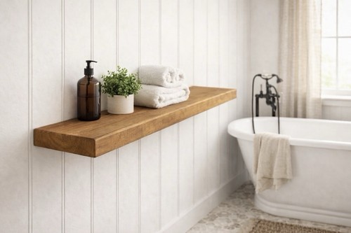 Rustic floating solid wood - rustic,