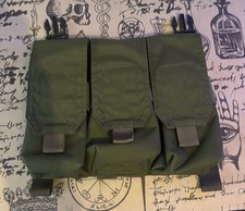 Warrior Assaults Systems Triple 5.56mm M4 Magazine Pouch OD Green