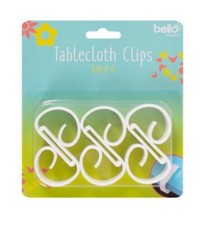 White Tablecloth Clips Plastic