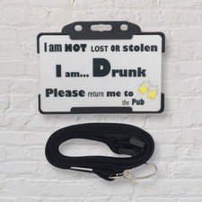If Found Drunk- Novelty Funny Please Return Me To Pub Card And Lanyard