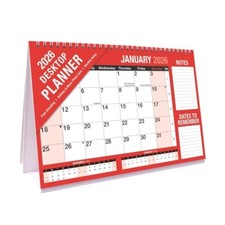 Desktop Calendar 2026 Month to View Wiro Bound For Office Desk Home