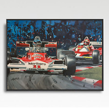 James Hunt & Niki Lauda A3