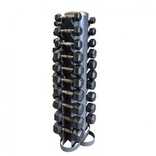 Hex Rubber 1kg-10kg Rubber Dumbbell Set Commercial Gym Equipment