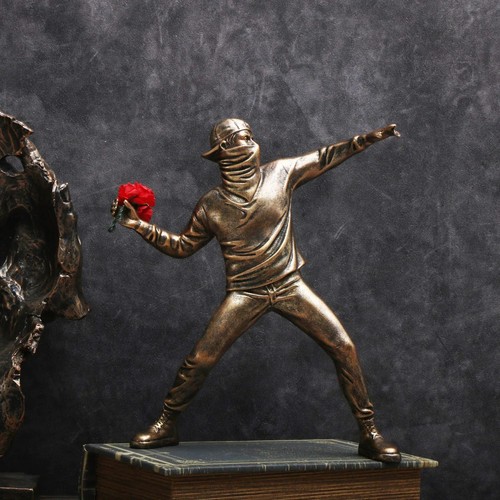 Banksy statue sculpture - statue,