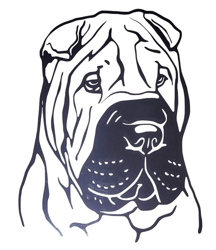 Shar pei dog vinyl - shar,