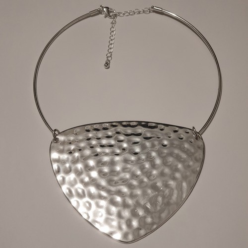 Hammered triangle pendant - triangle,