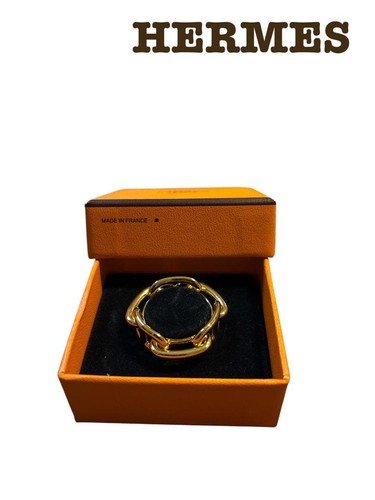 Hermes scarf ring - scarf, gold