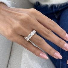 Oval Lab-Created Diamond Band