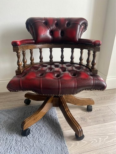 Vintage oxblood chesterfield - oxblood,