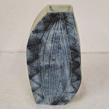 Vintage John Beusmans Carn Pottery Cornwall Asymmetric Stoneware Vase 4.6"
