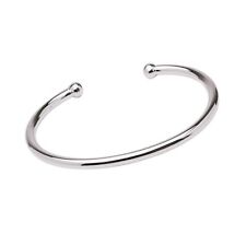 Men's Women's Solid 925 Sterling Silver Torque Bangle Bracelet
