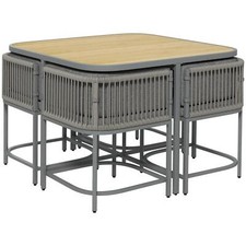 Outdoor 5 Pcs Rattan Dining