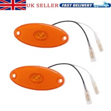 2X FOR JOKON SMLR2012 AMBER OVAL LED SIDE MARKER LAMP LIGHT CARAVAN MOTORHOME