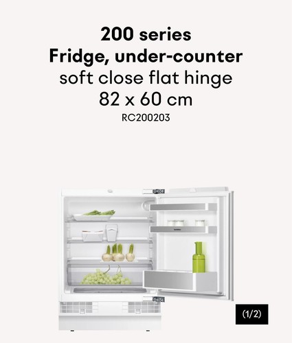 Gaggenau under counter fridge - under,
