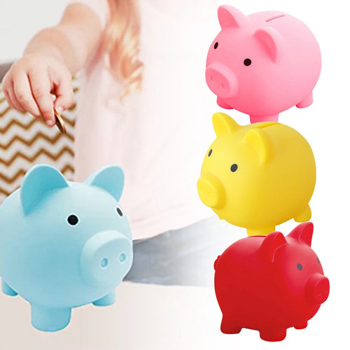 Cute piggy bank saving coins - cute,