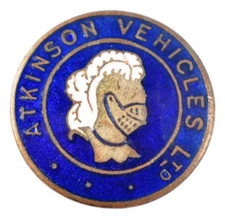 Vintage Old Atkinson Vehicles Limited Motor Company Enamel Lapel Brooch Badge