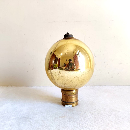 Antique golden glass witch - glass,