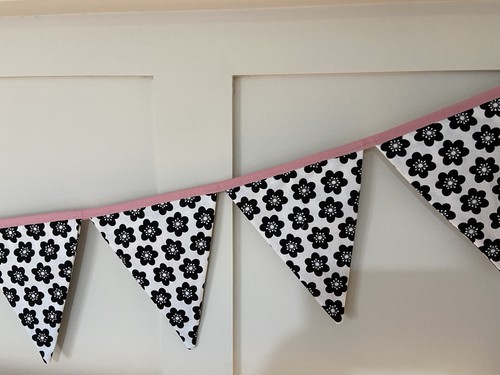 Bunting funky black white - bunting,, &