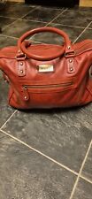 Leather catwalk red handbag/ shoulder bag