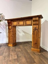 Large Rustic Pine Fire Surround