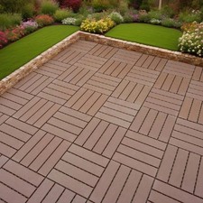 44 Pcs Brown Interlocking Deck