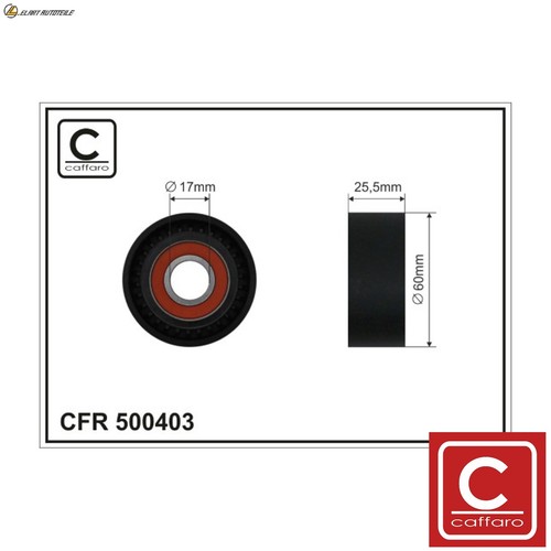 Idler guide pulley ribbed - idler, v-ribbed