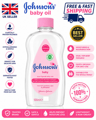 Johnson baby oil 500ml - baby,
