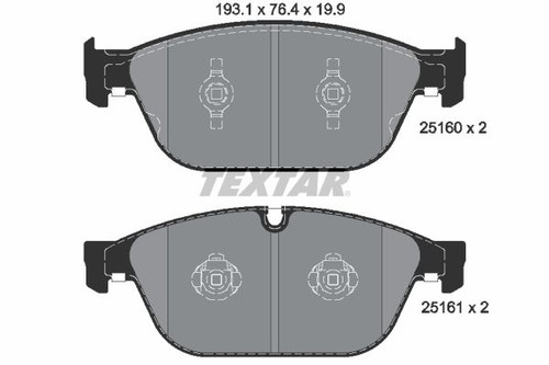 Front axle 2516002 brake pad - brake,