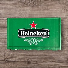 Heineken Beer Crate 24 Bottle Plastic Carry Case Man Cave BBQ Summer