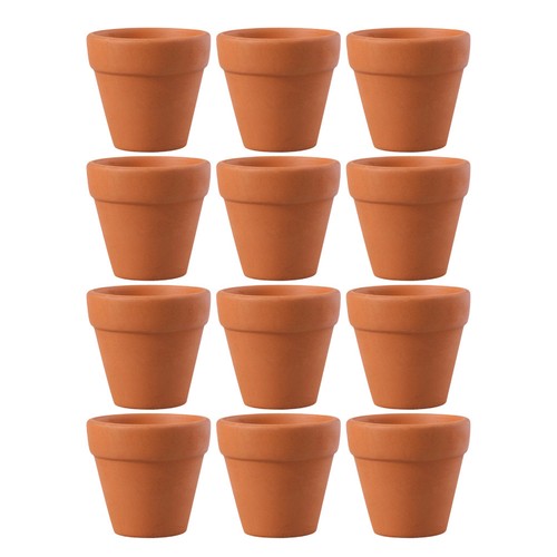 12pcs small terracotta pots - 12pcs,