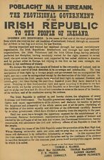 Irish Republic Republican 1916 Proclamation Framed Canvas Wall Art Poster Print