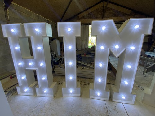 6ft light letters number - light,