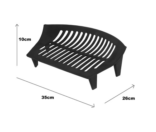 Fire grate cast - grate, black