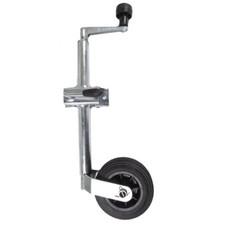 34mm JOCKEY WHEEL HEAVY DUTY PLASTIC RIM + CLAMP caravan trailer container plant